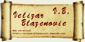 Velizar Blaženović vizit kartica